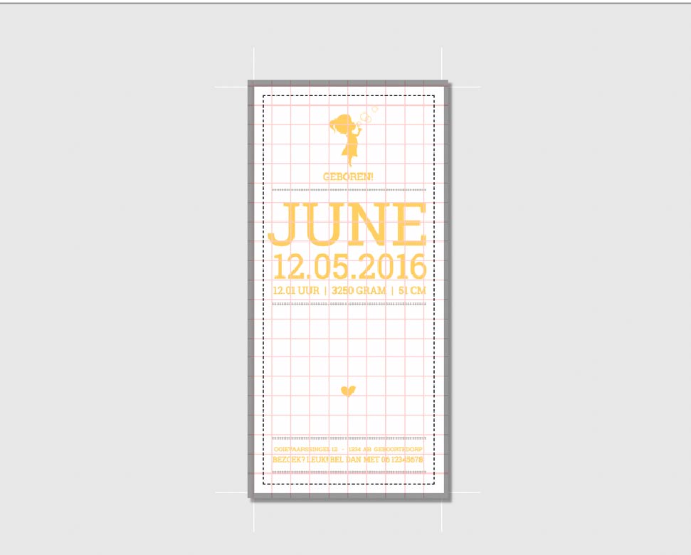 Hoe zet je je tekst netjes uitgelijnd op je kaartje?